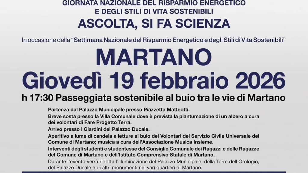 "Ascolta, si fa scienza" - Martano per M'illumino di Meno  Martano